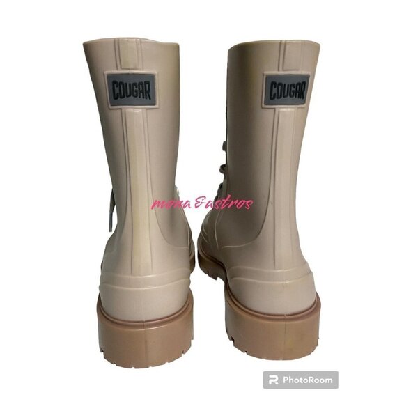 Cougar‎ Madrid Rain Boot Women's Waterproof Lace Up Combat Style Dove - Picture 2 of 2
